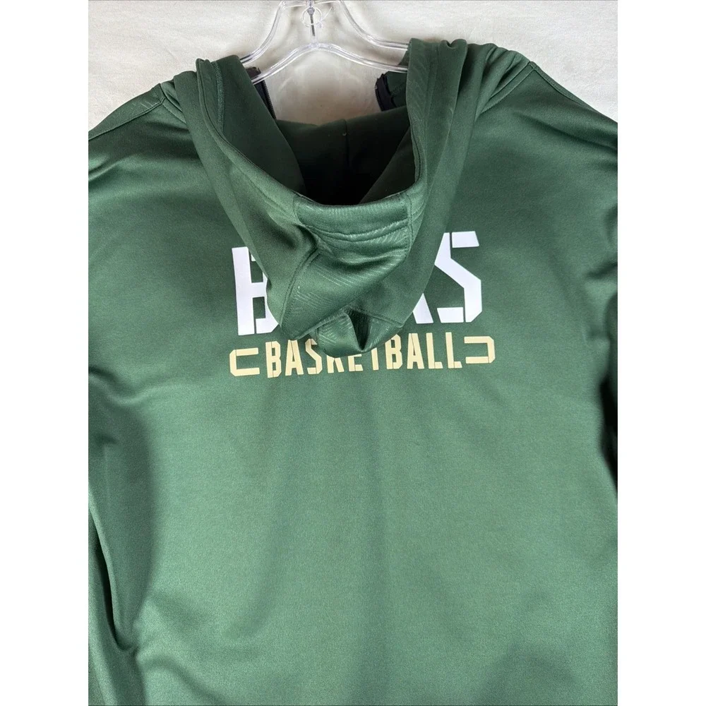 Fanatics Mens XL Milwaukee Bucks‎ NBA Full Zip Hoodie Jacket Green Performance